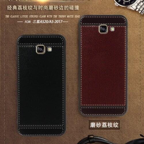 For Samsung A5 2017 Case A520F 5.2" Black Red Blue Pink Brown 5 Style Fashion Phone Soft Silicone Samsung Galaxy A5 2017 Cover