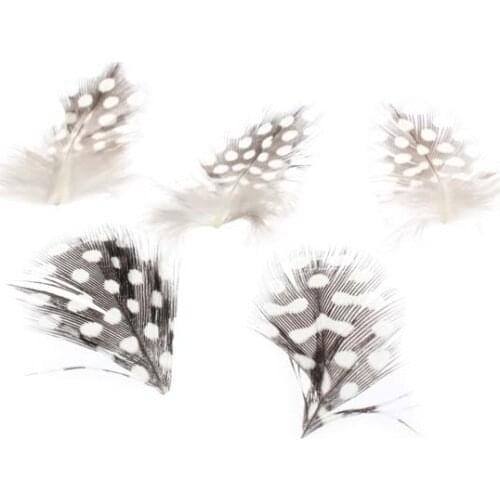 Hot Sale 5 PCS Nail Art White Polka Dot Feathers Decoration Decals Beauty