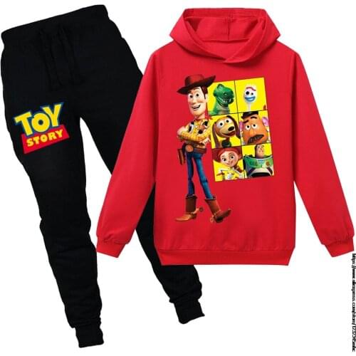 Toy Story 4 Baby Clothing Sets Children 2-16 Years Birthday suit Boys Tracksuits Kids Sport Suits Hoodies Top +Pants 2pcs Set