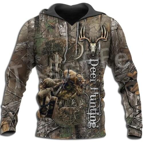 Tessffel Animal Hunting Deer Reaper Bow Hunter Camo NewFashion Tracksuit Casual 3DPrint Zipper/Hoodies/Sweatshirts/Jacket A-13