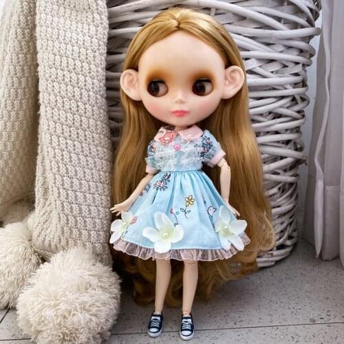 Neo Blyth Doll Customized NBL Shiny Face,1/6 OB24 BJD Ball Jointed Doll Custom Blyth Dolls for Girl, Gift for Collection