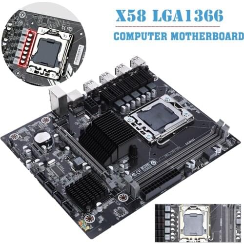 X58 1366-pin DDR3 Desktop Computer Motherboard Socket LGA 1366 Pin Motherboard PCI-Express 3.0 C16 For Intel Core I7