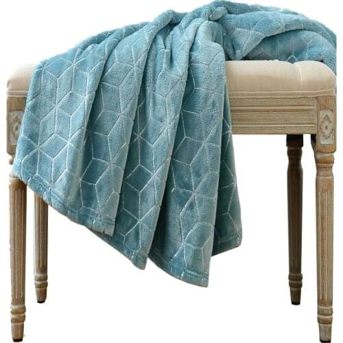 51X63 Inches Fashionable Bronzing Shining Geometry Throw Blanket Soft Bed Runner ins photographic Throw Blanket Couch Blanket