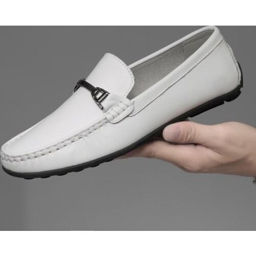 Genuine Leather Men Casual Shoes Luxury Mens Loafers Moccasins Breathable Slip on Brand Male Driving Shoes Business Formal Flats