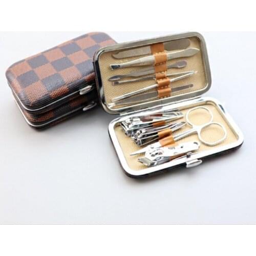 10PCS/Set Stainless Steel Home Office Manicure Set Nail Clippers Cleaner Grooming Kit Nail Care Nail Art Tool new 50sets