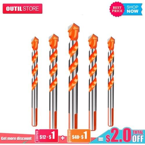 Realmote Drill Bit Set 6-12mm Alloy Ceramic Wall Anti-skid Triangle Shank Hole Center Opener For Tile Glass Brick Wood