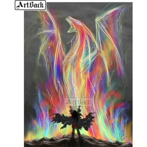 New 5D Diamond Painting Dragon Wings Kit Full Square / Round Drill Diamond Embroidery 3d Resin Mosaic Home Decor Gift