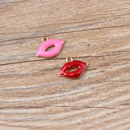 Wholesale 60pcs/Lot 12*18MM Enamel Alloy Charms Gold Ton Plated Drop Oil DIY Jewelry Floating Pendant Charms Fit Earring Decor