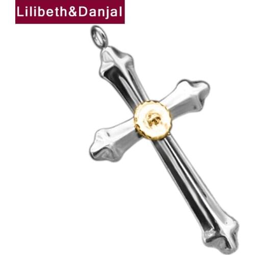 Cross Flying Eagle Necklace Pendant Real 925 Sterling Silver Vintage Fine Jewelry Accessories Women Men 2021 Free Shipping P8