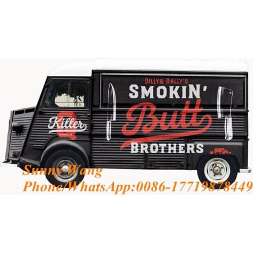 Fast Food Processing Trailer Mobile Kitchen Snack Food Carts Towable food caravan trailer for sale