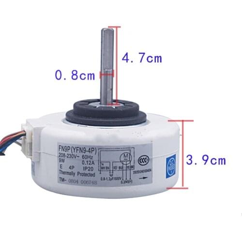 Applicable Gree air conditioner original indoor plastic sealing motor FN9P (YFN9-4P) fan air supply motor 9W reversal