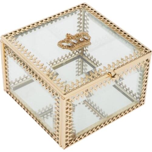 Transparent Make-up Jewellery Storage Boxes Display for Ring Girls Teens Men