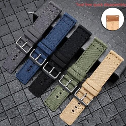 Nato nylon watch strap 18mm 20mm 22mm watchband Thick canvas watch band for brand watches bracelet quick release bar belt