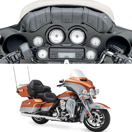 Motorcycle Windshield Bag 3 Pockets Fairing Bag For Harley Electra Glide Street Glide Ultra Limited Tri Glide 96-Up
