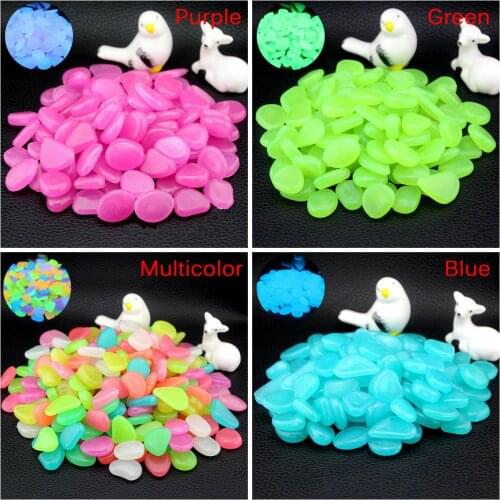 Luminous Pebbles Rocks Garden Ornaments Stone Glow In The Dark GardenFor Walkways Fish Tank Decorations 10pcs/lot