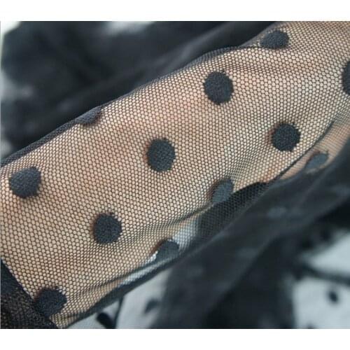 Polka Dotted Off White Tulle Lace Fabric, Jacquard Net Lace Fabric, Elastic Gauze Lace Fabric For Wedding Gown, Table Cloth Pric