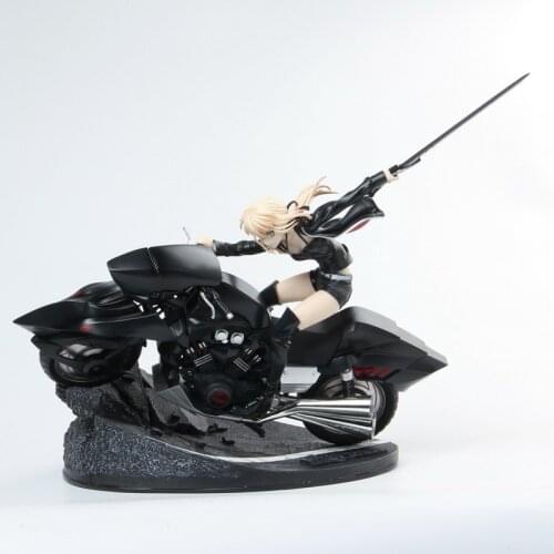 Japan Anime FGO Fate Grand Order Saber Cuirassier Noir Motorbike Action Figure Model Toy
