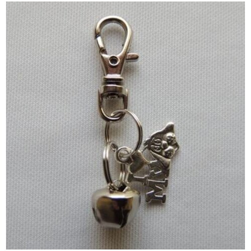 10PCS Vintage Silver I Love My Dog Jingle bell Charm Keychain For Keys Car Bag Key Ring Handbag Couple Key Chains Gifts Crafts