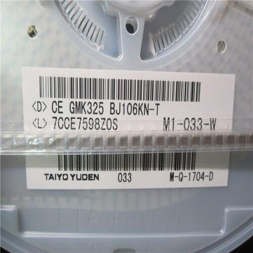100% New and original 1uF 100V 1210 X7R =1000/REEL - 10uF 50V 1210 X7R =1000/REEL -10uF 25V 1206 X7R = 2000/REEL
