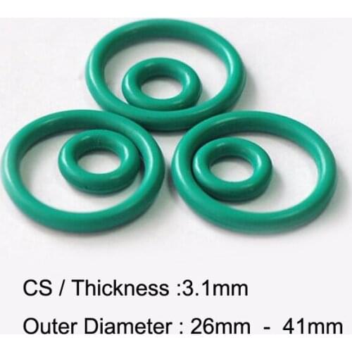 100 PCS Rubber Ring Gasket CS3.1mm x OD 26/27/28/29/30/31/32/33/34/35/36/37/38/39/40/41 Fluorine Rubber Gasket Seal FKM O Ring