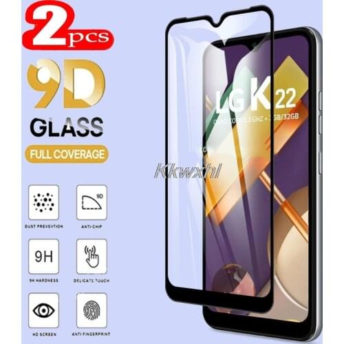 2PCS For LG K22 Screen Protector Full Glue Tempered Glass Protective Cover Film On K22+ Plus LMK200Z, LMK200E, LMK200B, LM-K200