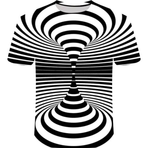2020 fashion new pattern psychedelic 3d T-shirt short fashion print O-neck T-shirt unisex summer jacket