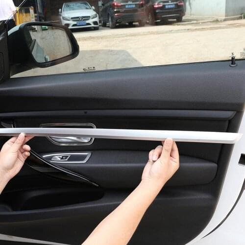 4pcs Chrome ABS Plastic Interior Mouldings Door Decoration Strips Trim for BMW 3 Series GT F34 2013-2018 Models Accessories