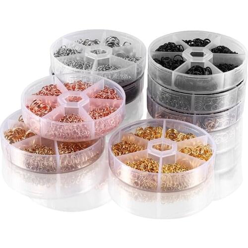 970PCS/Set Of Multi-Color Open Jump Ring Connector For Make DIY Earrings Bracelets Necklaces Jewelry Material Set