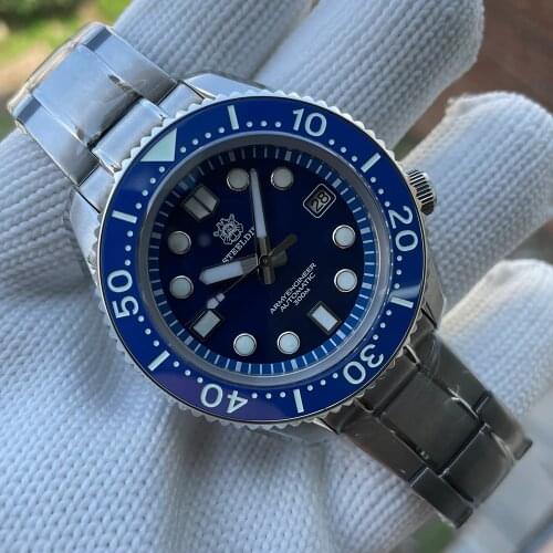 STEELDIVE SD1968 Mens Diving Watch 300M Water Resistance Japan NH35 Automatic Movement BGW9 Luminous Sapphire Wristwatch