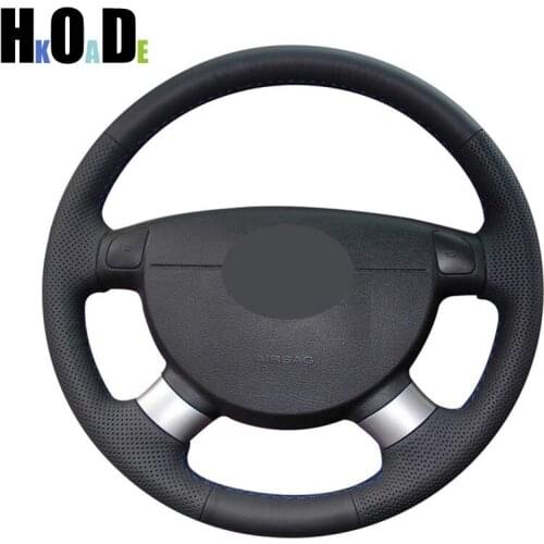 Black Artificial Leather Car Steering Wheel Cover for Chevrolet Lova 2006-2010 Chevrolet Aveo Buick Excelle Daewoo Gentra 2013