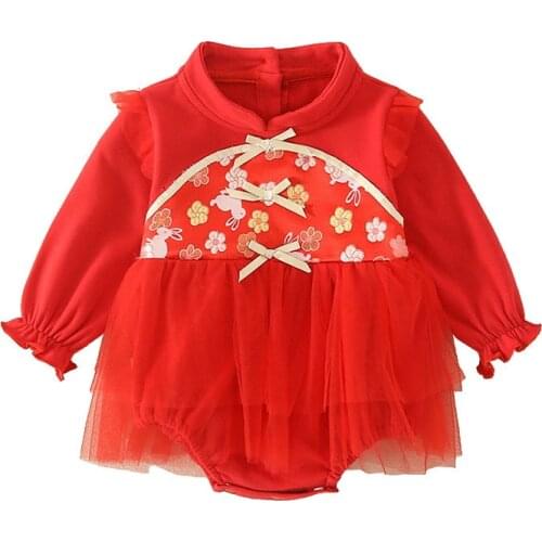 Baby Girl Romper Toddler Dresses Bebe Print Outfit Cotton Long Sleeve Princess Autumn Spring