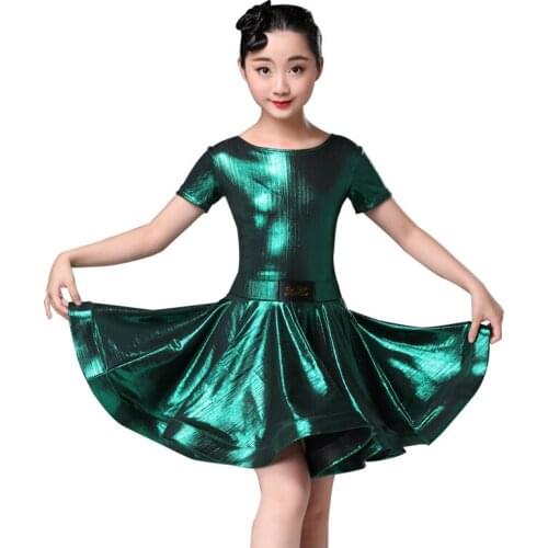 Childrens Latin Dance Dress Girls Flamengo Dancing Competition Suit Students Tango Dance Performance Costumes D-0276