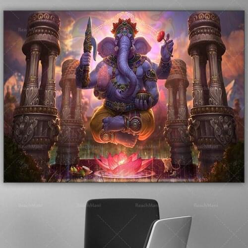 Ganesha hindu poster printing home decoration art living room printing wall art room decoration gift poster office corridor art