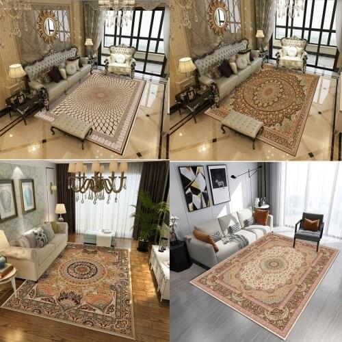 European-Style Classical 3D Crystal Velvet Carpet Bedroom Living Room Coffee Table Sofa Home Balcony Tatami Anti-Slip Carpet