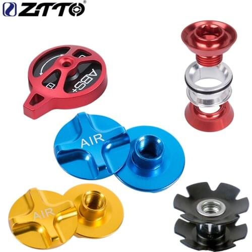 ZTTO AIR SUSPENSION VALVE CAPS Fork Ultralight Steerer Headset Expander UltraStar Bicycle Front Lock Cover Bicycle Accessories