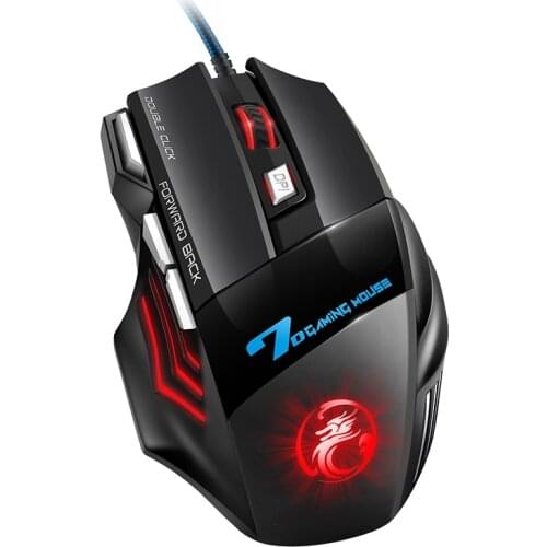 Computer Mouse Gamer Ergonomic Gaming Mouse USB Wired Game Mause 5500 DPI Mice With LED Backlight 7 Button For PC Laptop
