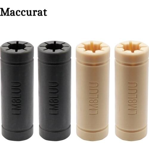 2/4pcs Solid Polymer LM8LUU Linear Bearings Bushing LML8UU 8MM 8*15*45mm Gray Color for Prusa 3D Printer Parts DIY CNC Machine