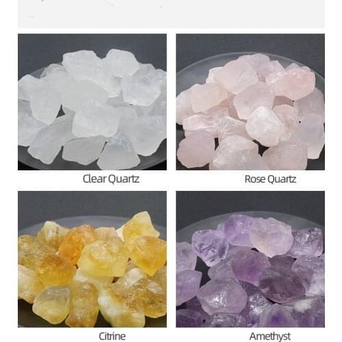 12/24/50PCS High Quality Raw Natural Stone Beads Pendant Charm Jewelry Making Healing Energy Meditation Pendulum For Wholesales