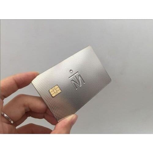 Metal membership card stainless steel card 4442 chip card