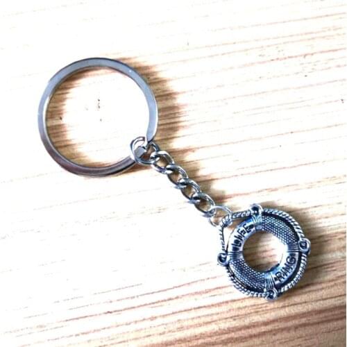 Fashion Creative Lifebuoy 24X22mm Pendant Keychain Cute Keyring Souvenir Nautical Travel Men Car Women Bag Charm Lover