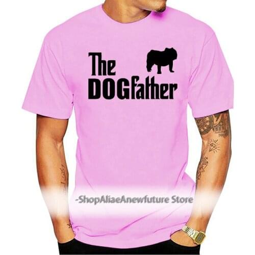 Brand Clothing THE DOGFATHER English Bulldog Dog Funny T Shirt Tshirt Men Cotton Short Sleeve T shirt Top Camiseta