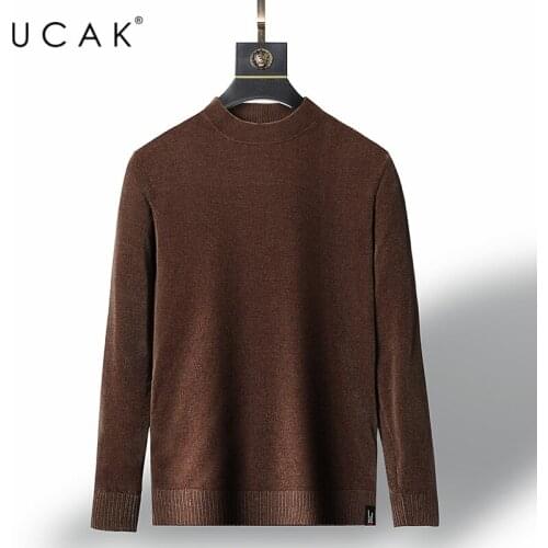 UCAK Brand O-Neck Sweaters MenS Clothing Winter New Arrival Winter Pure Cotton Sweater Men Clothes Pullover Pull Homme U1184