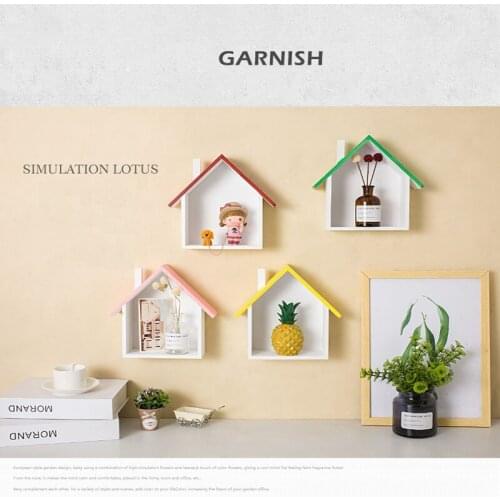 Wall Decoration Bar Cafe Zakka Storage Box Decor Retro Wood Vases European Retro Model Figurines Creative Wall Display Racks