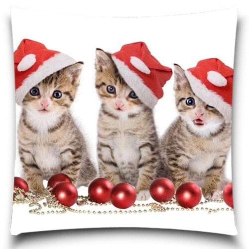 Cat Cotton Polyester Pillow Case For Christmas Gift office/bedroom/chair seat cushion 5 size 9 style Decorative
