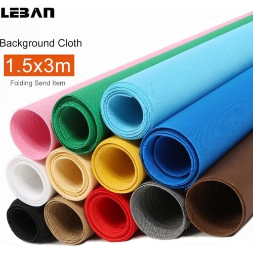 Non-woven Fabric Chroma key 1.5 x 3M Black Green White Gray for Studio Photo Photography Backdrop Background Cloth