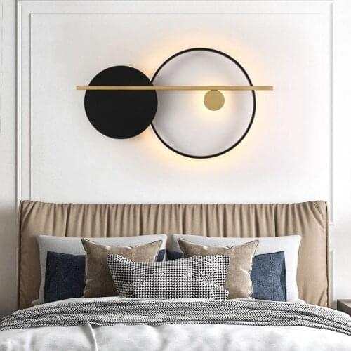 2021 New Nordic minimalist bedroom bedside lamp living room background wall lamp designer personality wall light