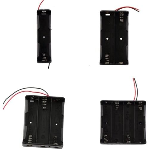 New 18650 Power Bank Cases 1X 2X 3X 4X 18650 Battery Holder Storage Box Case 1 2 3 4 Slot Batteries Container With Wire Lead