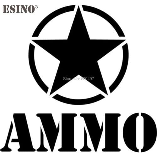 Newest Design Army Star AMMO Reflective Creative Auto Decal Cartoon Car Sticker Bumper Body Decal Creative Pattern Vinyl