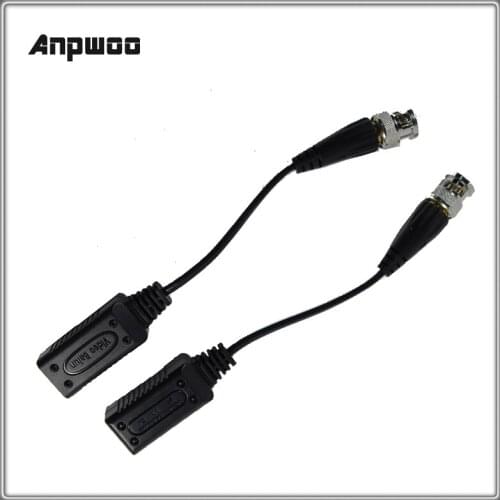 Anpwoo 500V For HD CVI/AHD/TVI Twisted BNC CCTV Passive Transceivers Cat5 CCTV UTP Video Balun IPC For 2MP 3MP 4MP 200M Range