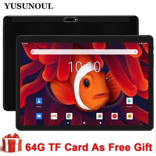 2020 New 10 inch 2+32GB ROM android 9.0 Pie OS 2.5D Glass tablet IPS Screen Dual SIM Card Play Store/A-GPS Tablets 10 10.1+Gifts